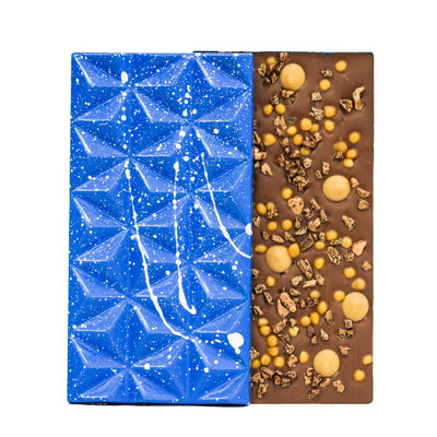 Chocolade reep BLAUW Caramel Zeezout Melk