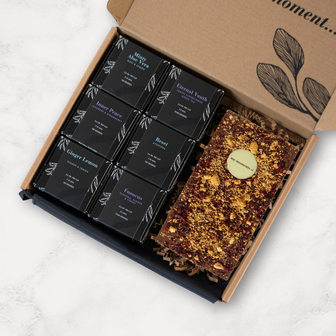 Theepakket brievenbus | Zen Tea & Chocolate Box | Moments – My