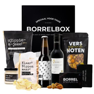 Borrelbox voor Thuis | Compleet Borrelpakket met Drankjes & Snacks