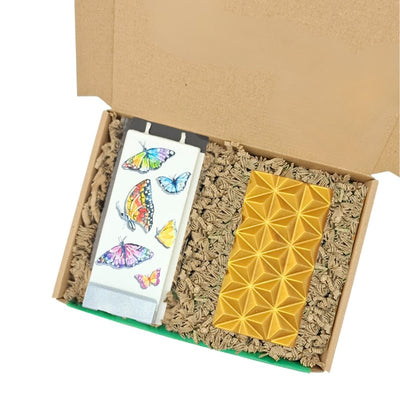 FLATYZ Eid Mubarak Cadeau | Vlinderkaars & Gouden Chocolade