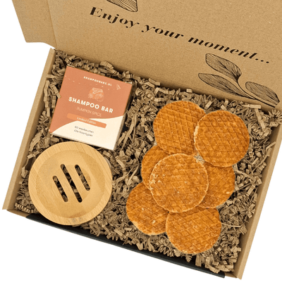 Mini Stroopwafels & Pumpkin Spice shampoo - Luxe Brievenbuspakket