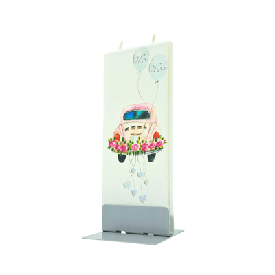 FLATYZ Mr & Mrs Kaars | Trouwkaars op Aluminium Standaard